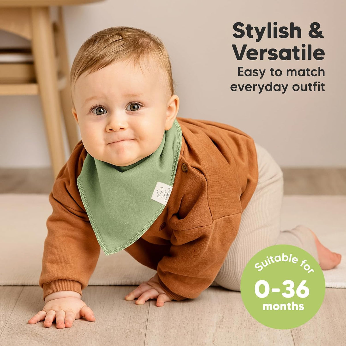 10-Pack Organic Baby Bandana Bibs for Girls - Super Absorbent Triangle Baby Bibs for Drooling and