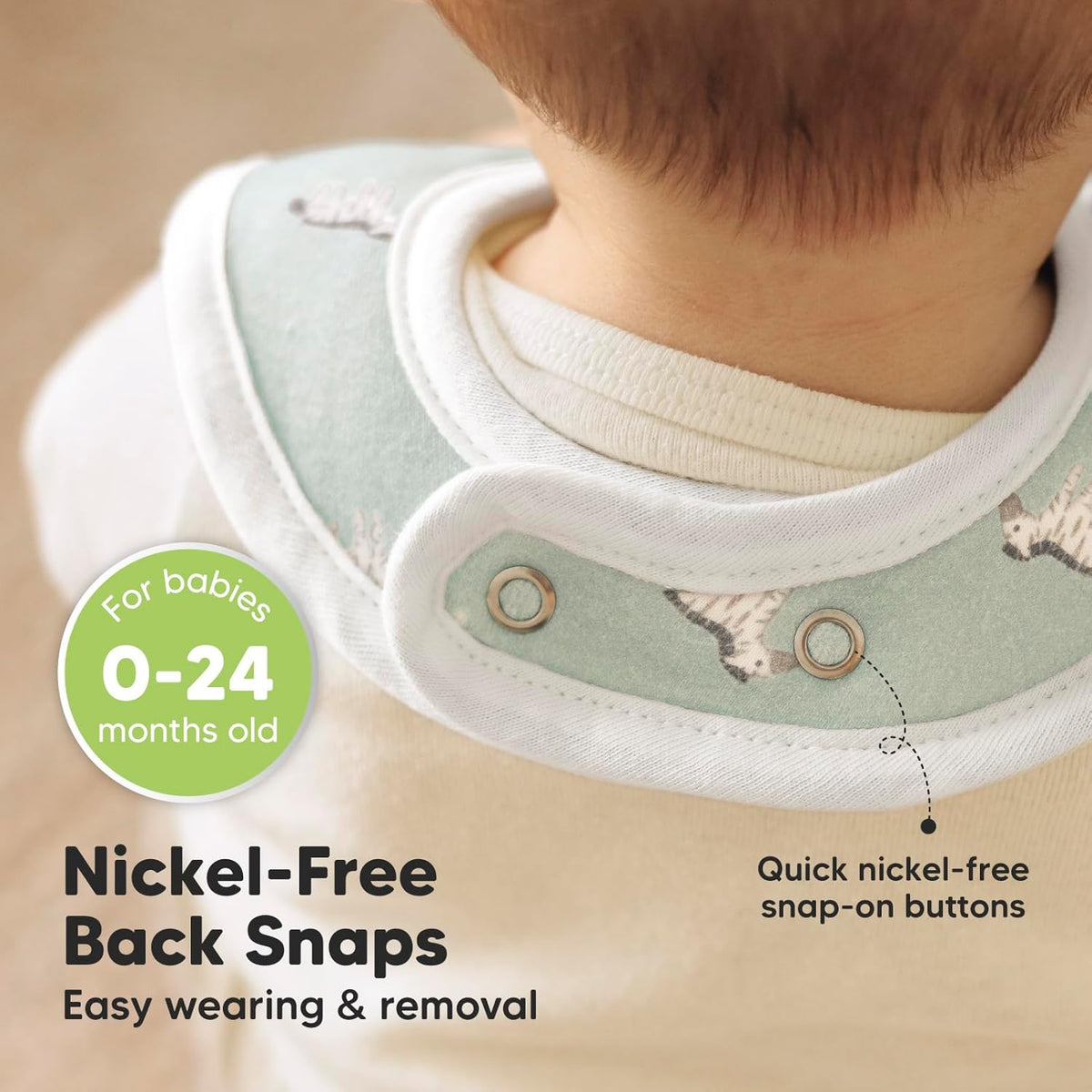 KeaBabies 8-Pack Organic Baby Bibs for Boys, Girls - Super Absorbent Cotton Drool Bibs for Baby