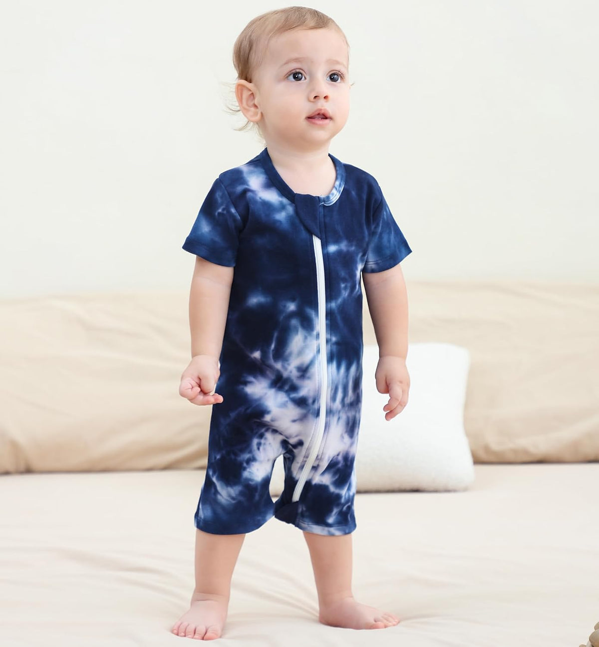 Owlivia Baby Short Sleeve Summer Romper Set, 2 Pack Tank Jumpsuit for Girls and Boys, Cartoon One