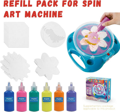 Spin & Paint Refill Pack is for the Wings Giant Spin Art Machine, 5 x Small Cards - 10 x Large