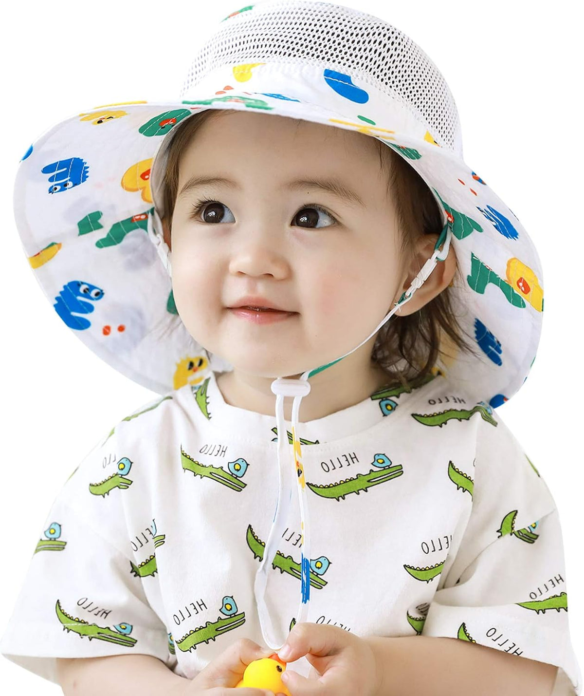 Home Prefer UPF50+ Wide Brim Sun Hat Boys Girls Sun Protection Hat Zoo Beach Swim Safari Bucket Hat