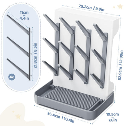 Dayacoco Baby Bottle Drying Rack, Space Saving Vertical Bottle Dryer Holder