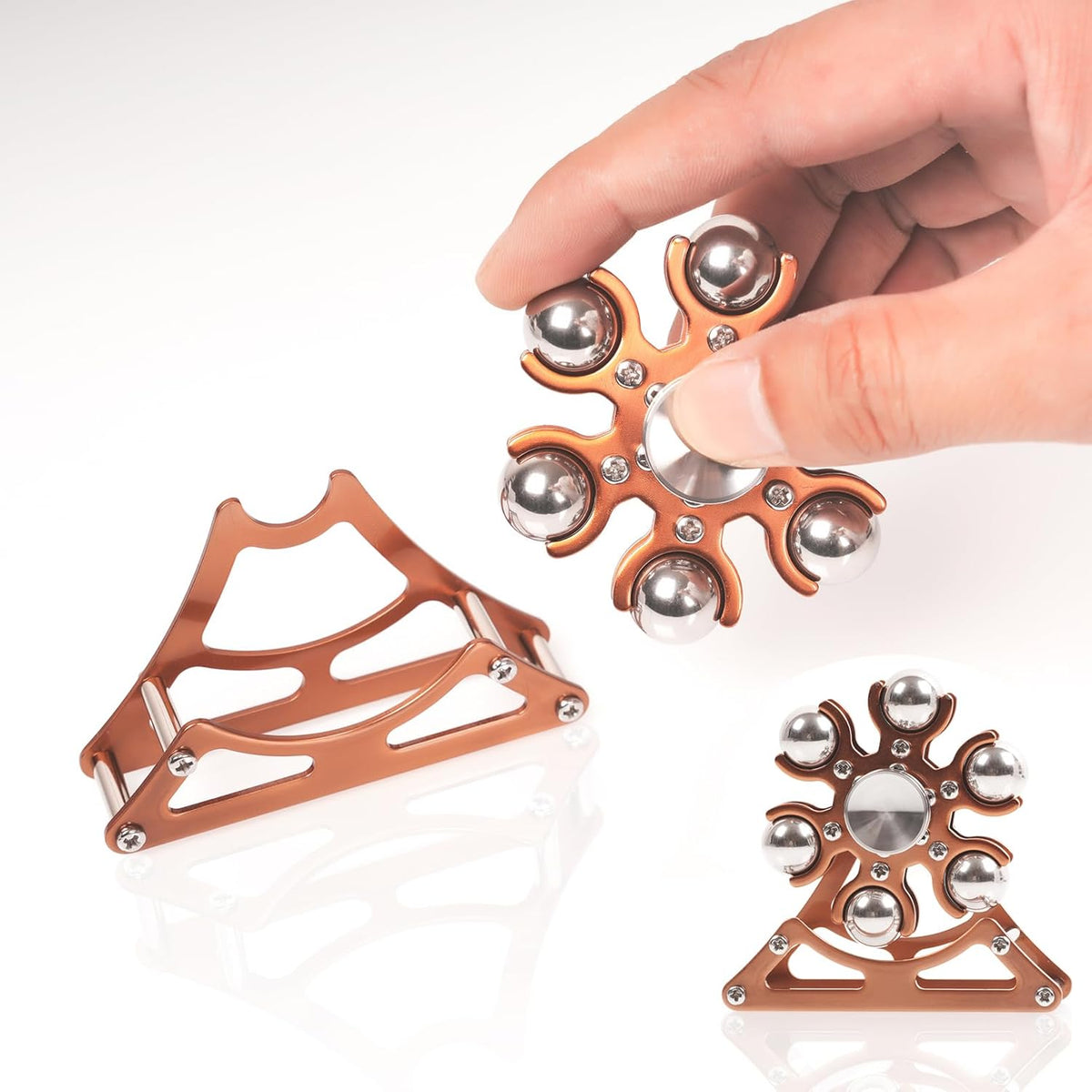 Desk-Fidget-Toys Ferris-Wheels-Spinner: Metal Kinetic-Fidget-Spinner 4mins, EDC-Toy Cool-Gadgets