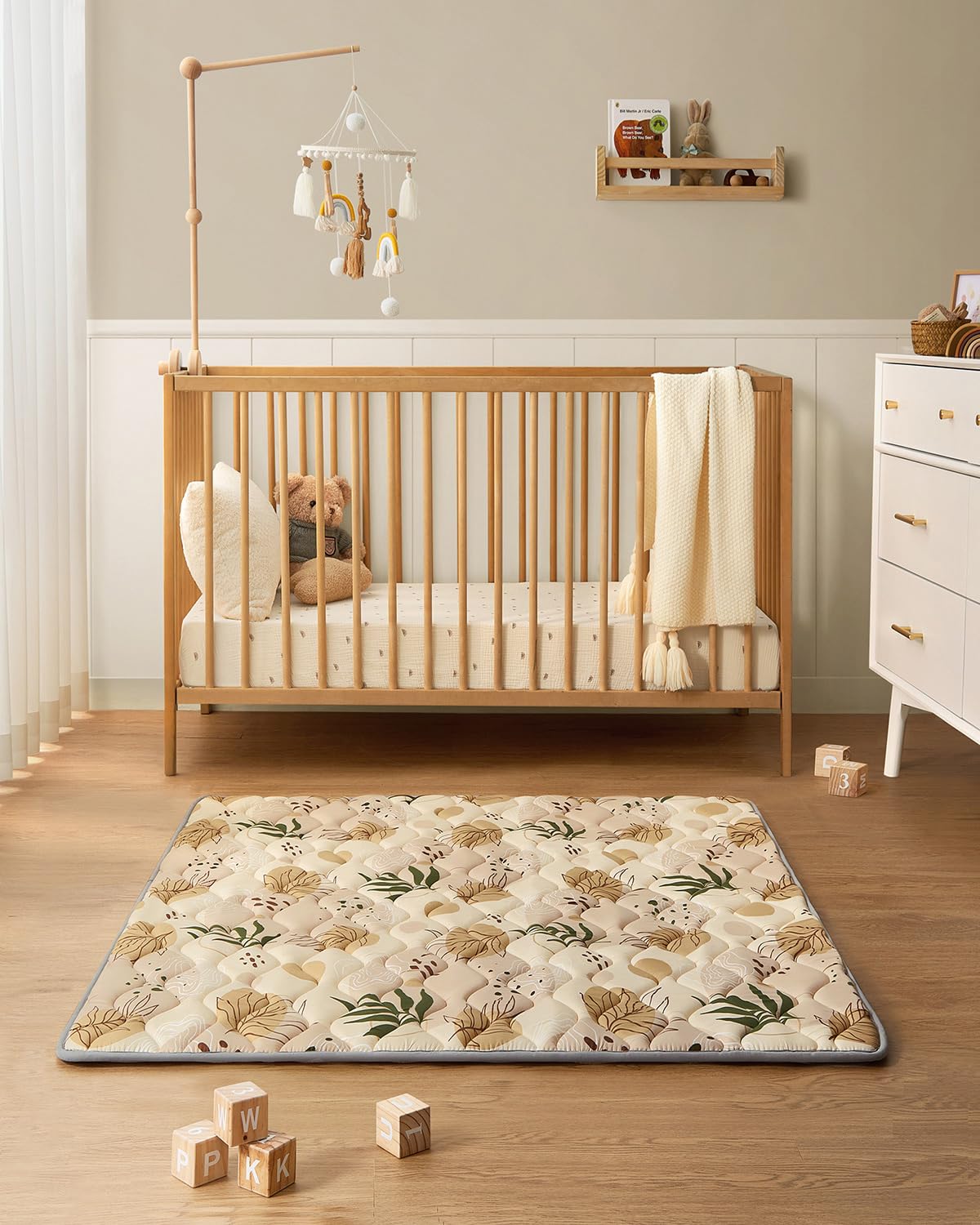 Blissful Diary Portable Baby Play Mats for Floor, Thicken Cushioned Foldable Baby Crawling Mat for