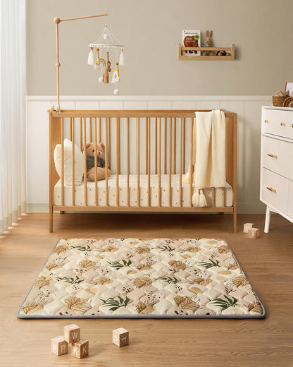 Blissful Diary Portable Baby Play Mats for Floor, Thicken Cushioned Foldable Baby Crawling Mat for