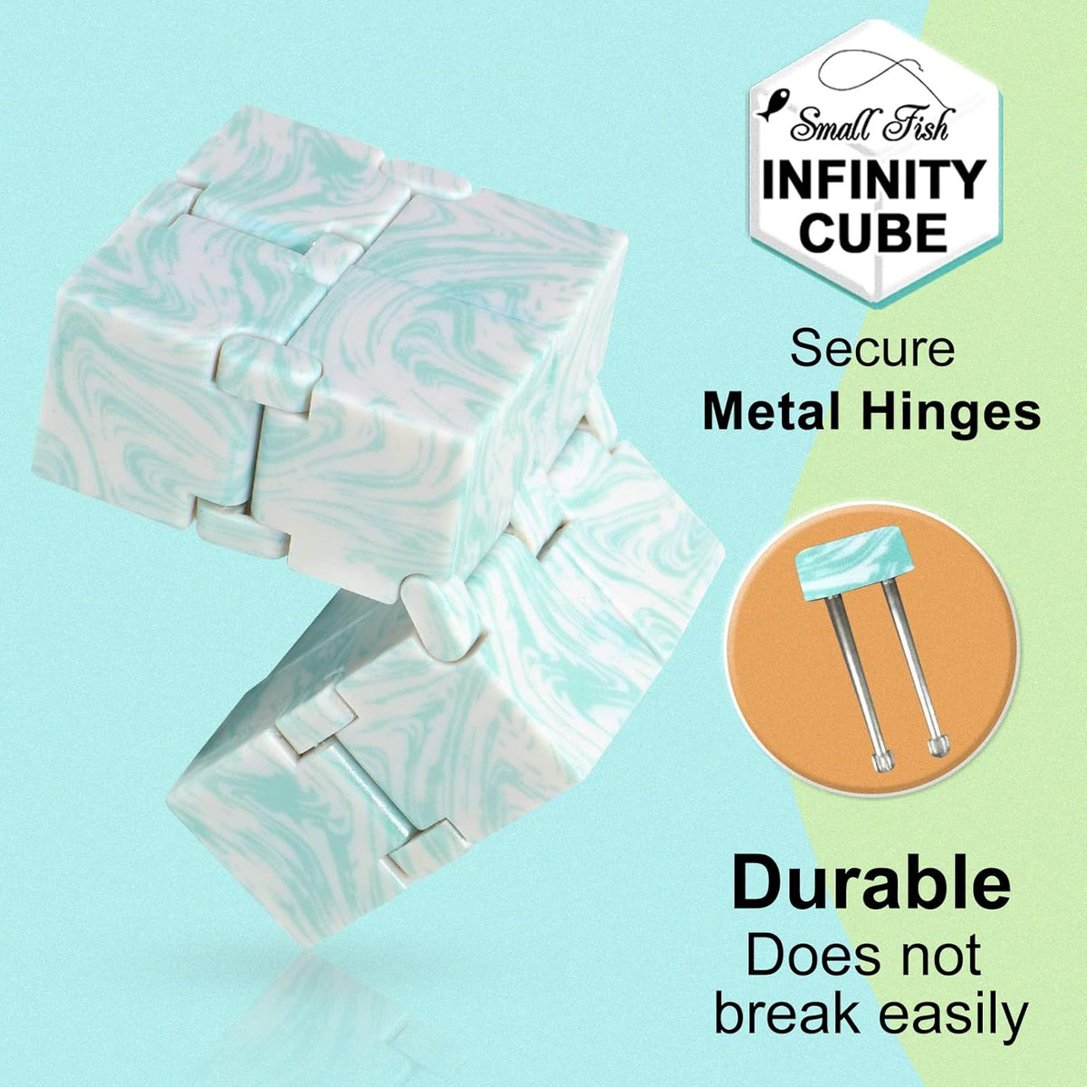 SMALL FISH Infinity Cube Sensory Fidget Toy, Sensory Tool EDC Fidgeting Game for Kids and Adults