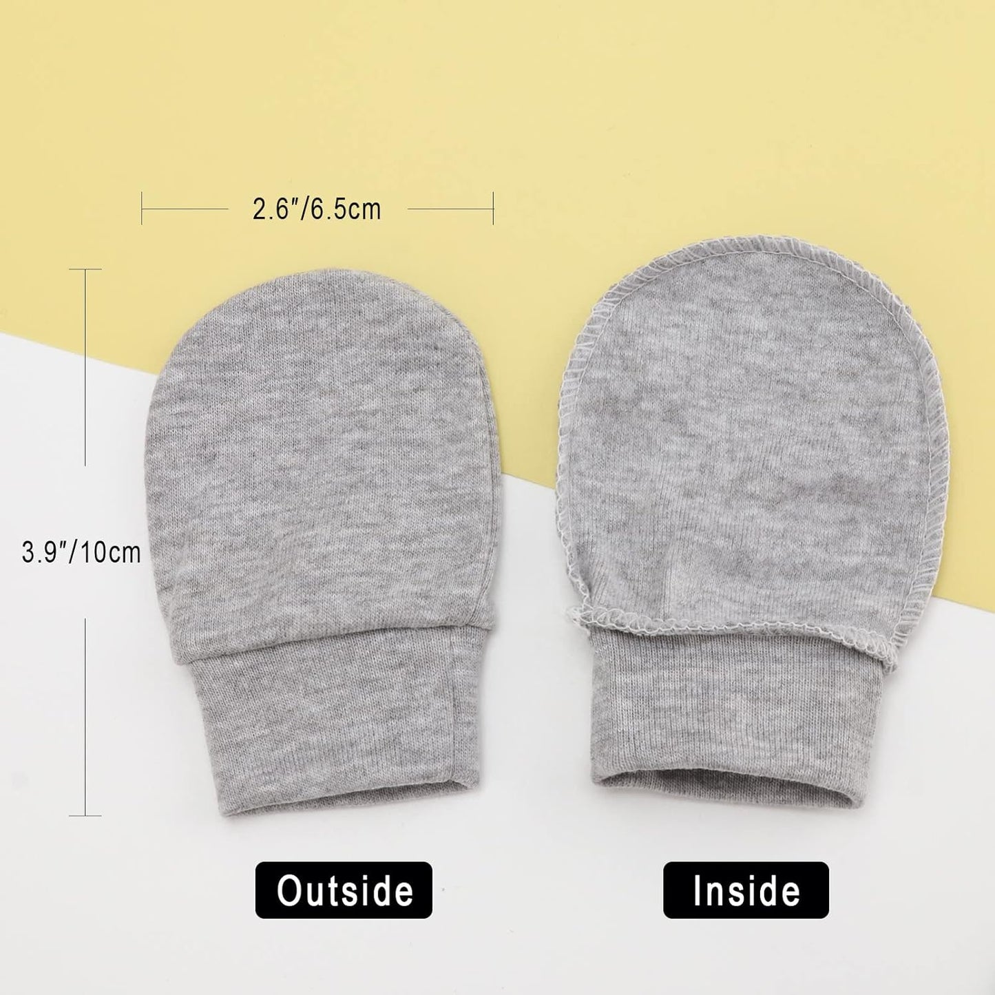 Newborn Baby Mittens No Scratch Cotton Elastic Wrist Gloves Infant Toddler Mittens for Baby Boy