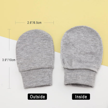 Newborn Baby Mittens No Scratch Cotton Elastic Wrist Gloves Infant Toddler Mittens for Baby Boy