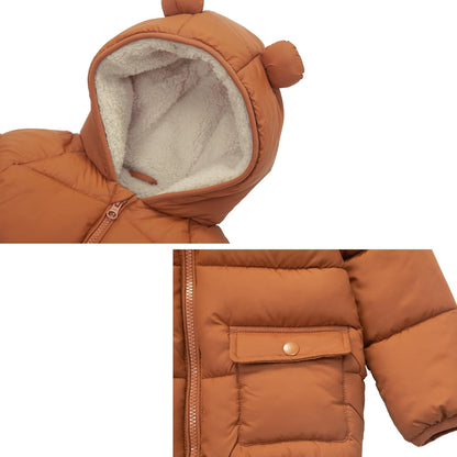 Rokka&Rolla Baby Boys' Water-Resistant Sherpa Fleece Lined Puffer Jacket Winter Coat for Newborn