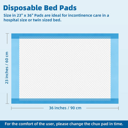 150 Count Disposable Beds Pads,23"x36" Waterproof Adults Incontinence Chucks Underpads,Absorbent