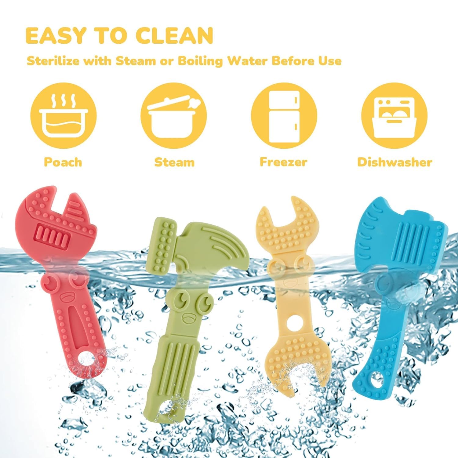 TYRY.HU Baby Teething Toys for Babies 0-6 Months 6-12 Months, BPA Free Silicone Baby Molar Teether