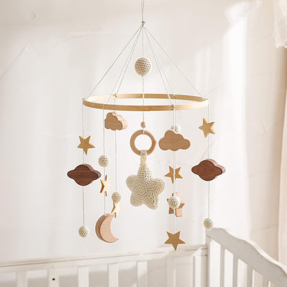 Baby Crib Mobile for Boys Girls| Boho Nursery Mobile| Gender Neutral Hand-Crocheted Mobile| Ceiling