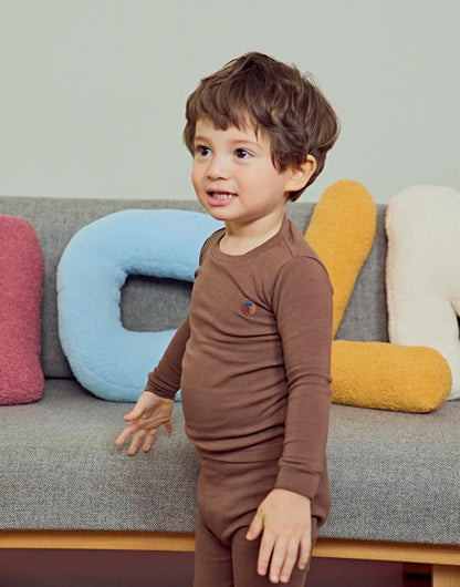 moimoln 6M-8Y Modal Cotton Solid Soft Breathable Baby Toddler Boys Girls Snug fit Pjs Long Sleeve