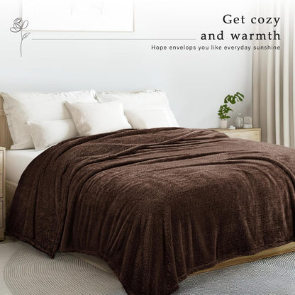 Exclusivo Mezcla King Size Flannel Fleece Blanket, Super Soft Velvet Plush Bed Blanket, Fuzzy Cozy