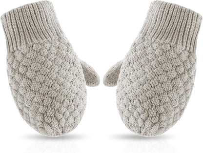 Baby Knit Mittens Toddler Boys Girls Gloves Winter Infant Newborn No Scratch Mitten 0-3 Years
