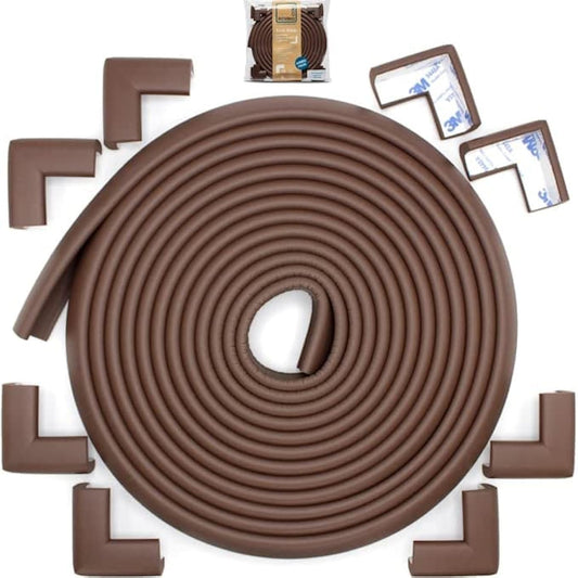 Roving Cove Slim-Fit Corner Edge Protector for Baby Proofing (Small 18ft Edge 8 Corners), Furniture