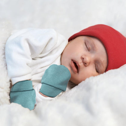 Newborn Baby Mittens No Scratch Cotton Elastic Wrist Gloves Infant Toddler Mittens for Baby Boy
