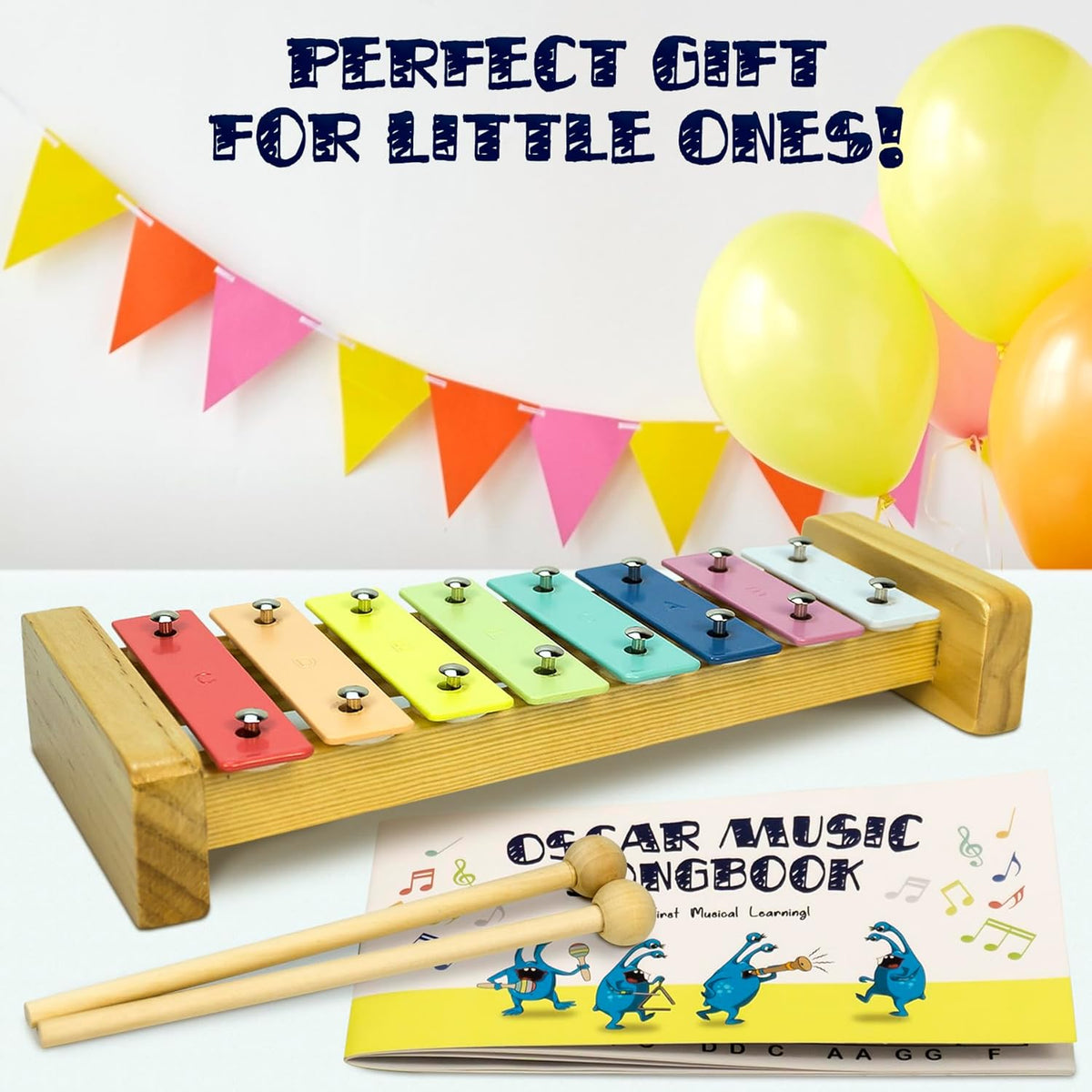 MINIARTIS Baby Musical Instruments Set - Montessori Musical Toys for Toddlers 1-3 | Modern Boho