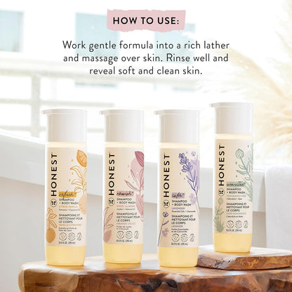 The Honest Company 2-in-1 Cleansing Shampoo + Body Wash for Sensitive Skin | Gentle for Baby |