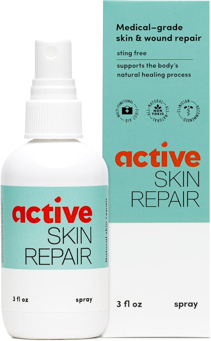 Active Skin Repair First Aid Healing Skin Spray - Natural & Non-Toxic with Hypochlorus Acid for