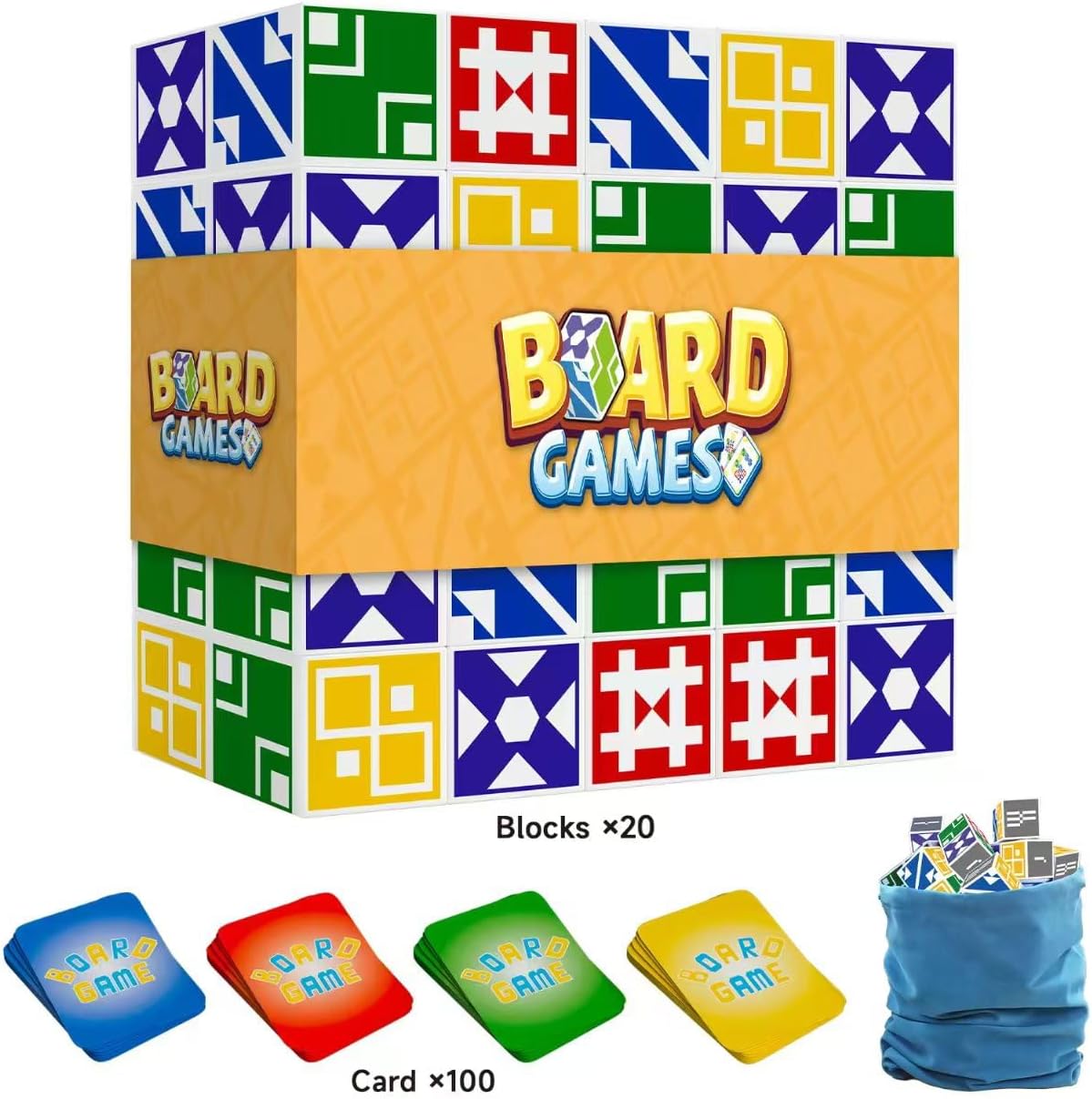 Family Board Game for Kids & Adults, Block Puzzle Games for Boys & Girls Ages 4-8 8-12, 2+ Player