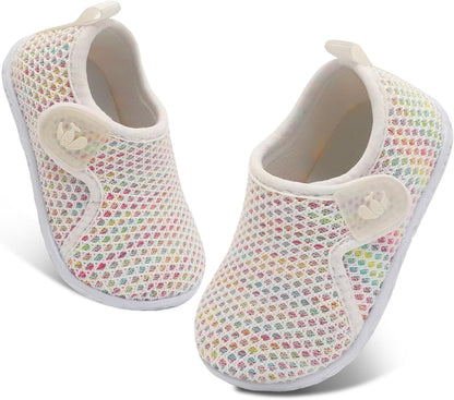 FEETCITY Baby Boys Girls First Walking Shoes Infant Sneakers Crib Shoes Breathable Lightweight Slip