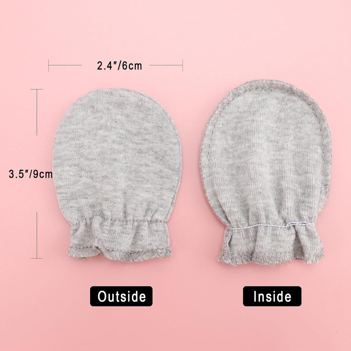 Newborn Baby Mittens No Scratch Cotton Elastic Wrist Gloves Infant Toddler Mittens for Baby Boy
