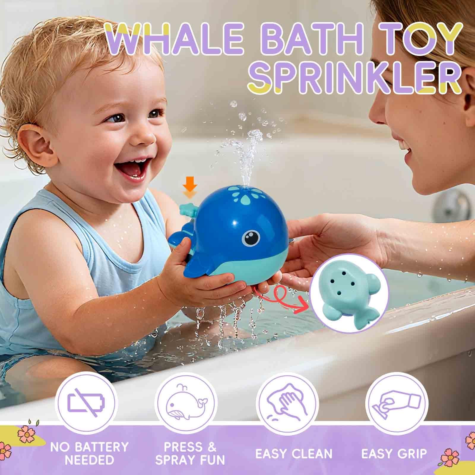 Mold Free Bath Toys, 11PCS | Safe Easy Clean & Fun Floating Boats & Spoon & Watering Can and Whale