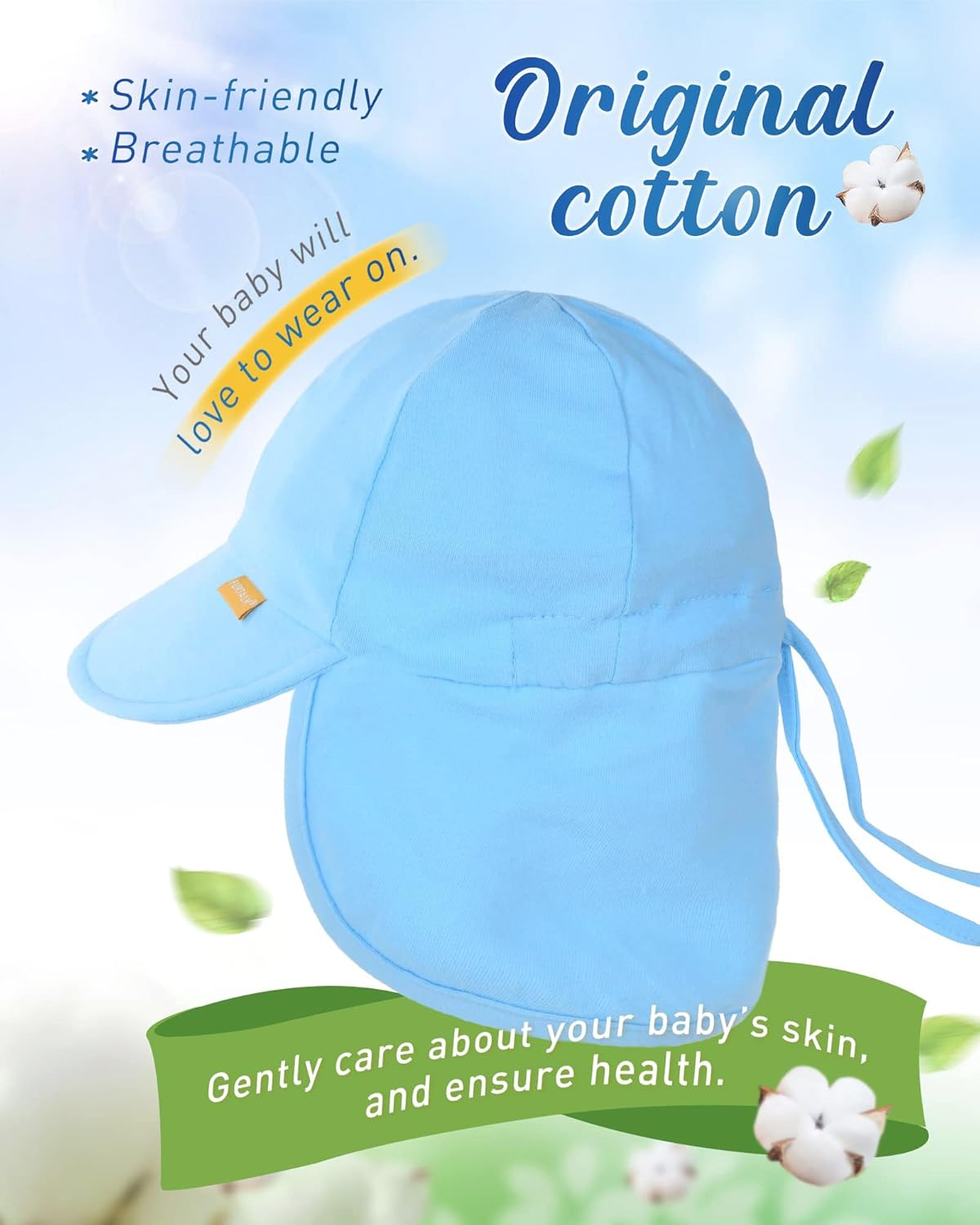FURTALK Baby Sun Hat UPF 50+ UV Ray Sun Protection Cotton Toddler Hats for Boys Girls