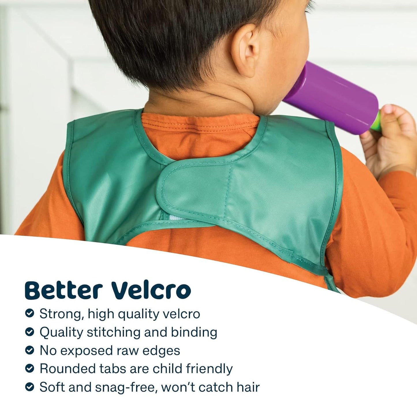 Tiny Twinkle Mess Proof Apron Bibs - 2 Pack Waterproof & Lightweight Baby Bibs for Led Weaning |