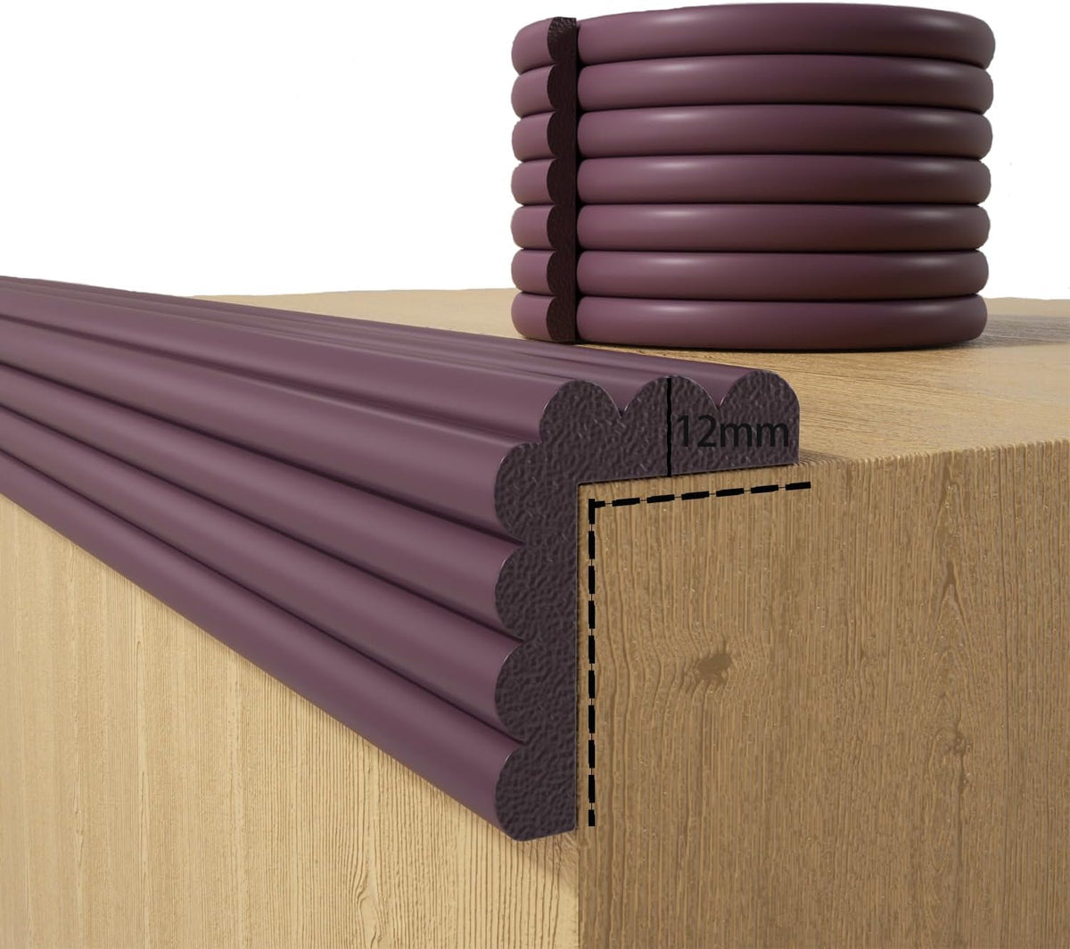 Baby Proofing Wall Corner Protector,Edge Guard Corner Protector,6.56ft Thinken Soft Corner