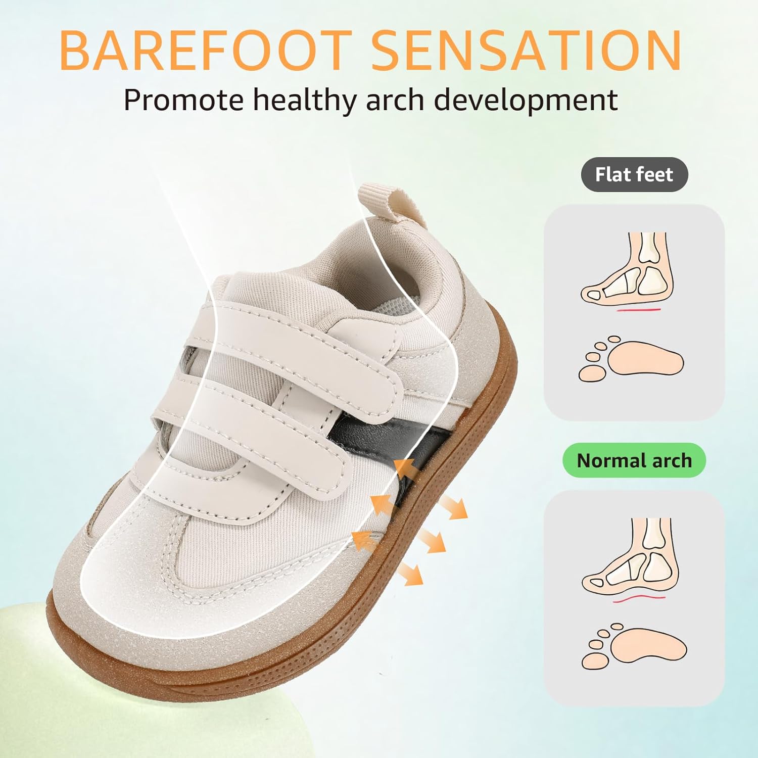Toddler Wide Toe Box Barefoot Shoes Boys Girls Sneakers Zero Drop Kid Tennis Running Shoes