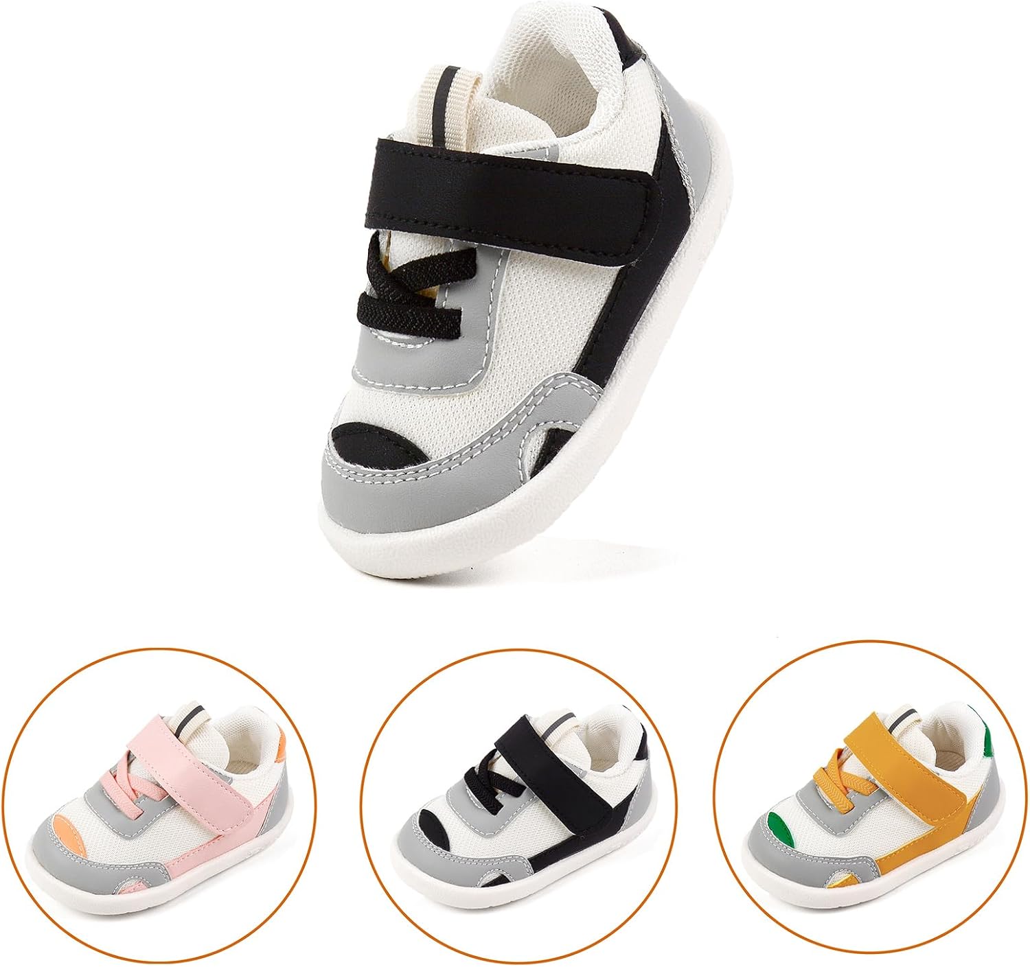 Baby Boy Girl Shoes Infant Non Slip Sneakers Breathable Lightweight Toddler First Walking Shoes 6