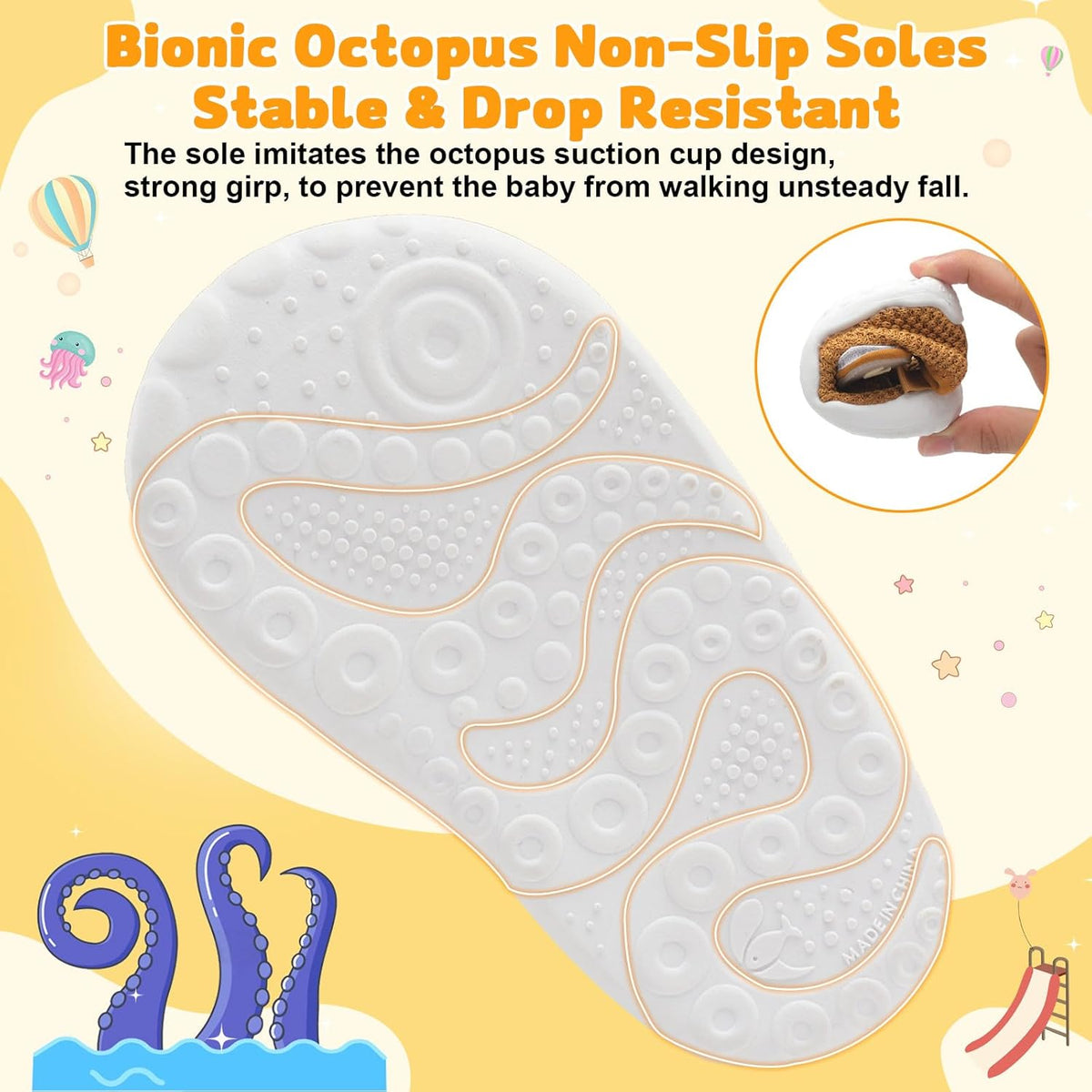FEETCITY Baby First Walking Shoes Wide Baby Shoes Infant Sneakers Newborn Crib Shoe Barefoot
