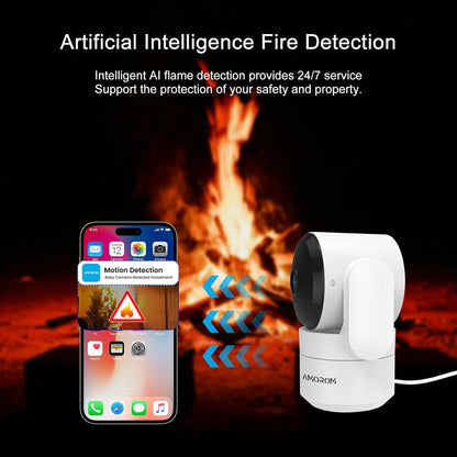 2 Pack 2K Indoor Security Camera Wireless, 360° Pan-Tilt Wi-Fi Pet/Baby Monitor with AI Motion