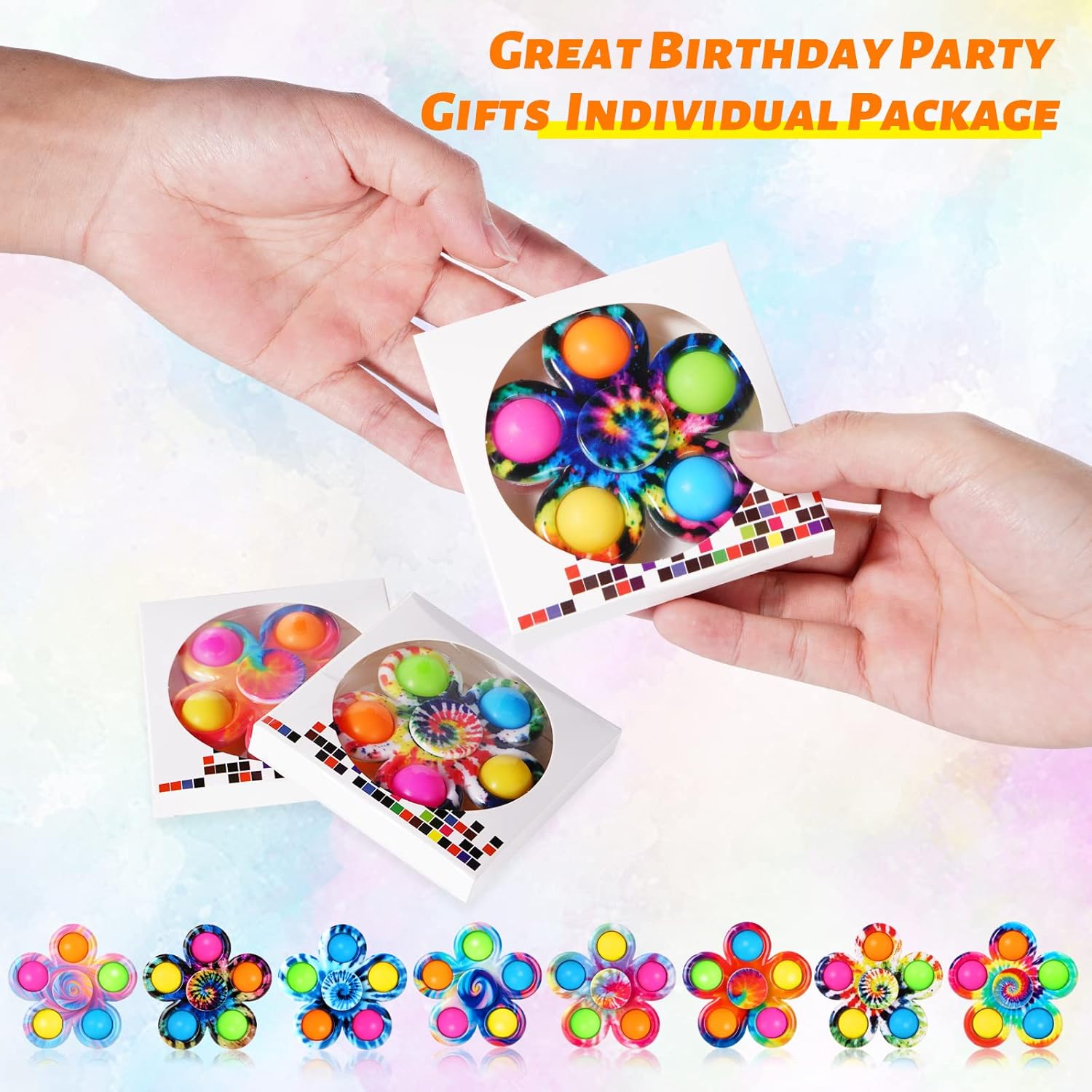 SCIONE 24 Pack Party Favors Fidget Spinners for Kids 4-8 8-12, Goodie Bags Stuffers for Kids 3-5