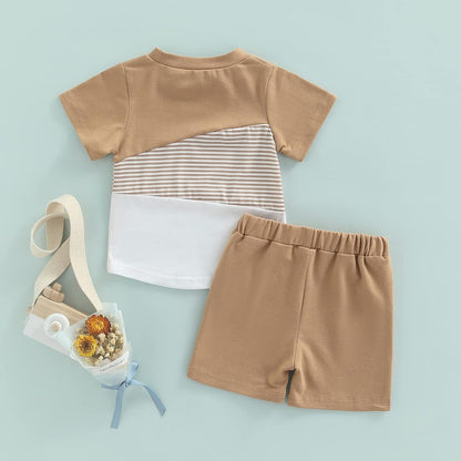 Mubineo Infant Toddler Baby Boy Summer T Shirt Shorts Outfits Short Sleeve Tee Tops Clothes Set
