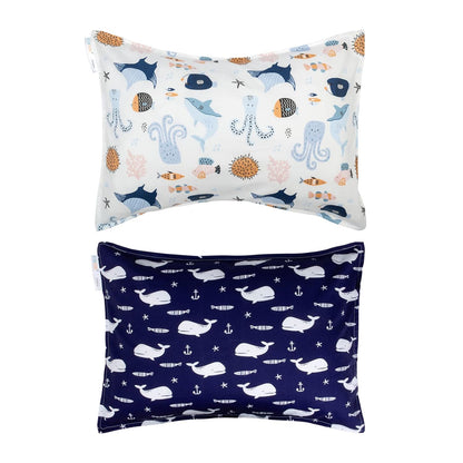 ALVABABY Toddler Pillowcases, Fits 14x20 in Kids Pillow, 2 Pack Organic Cotton Baby Pillow Cover