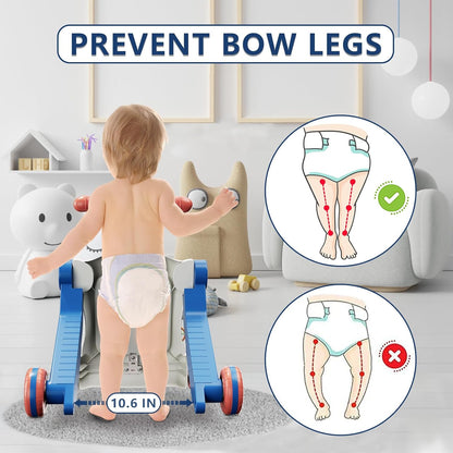 QDRAGON 5 in 1 Push Walkers for Baby Boys, Toddler Learning to Walk, Sit to Stand Walker, Early