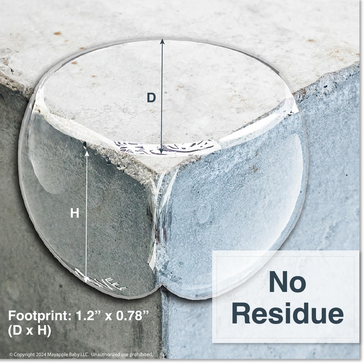 Roving Cove Clear Corner Protector, Pre-Taped 3M Adhesive, Easy-to-Peel Tab, No Odor, No Residue