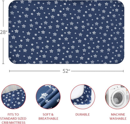 Crib Sheets for Boys or Girls 4 Pack, Fitted Crib Sheet for Standard Size Crib and Toddler