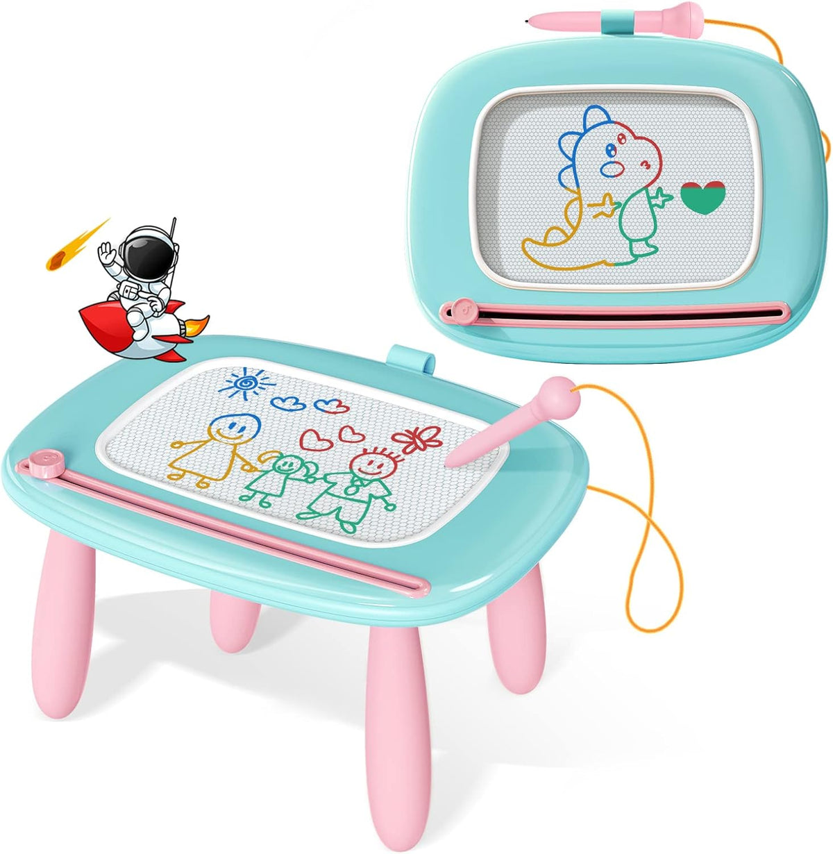 Kikidex Toddlers Toys Age 1-3, Magnetic Drawing Board, Toddler Girl Toys for 1-2 Year Old, Doodle