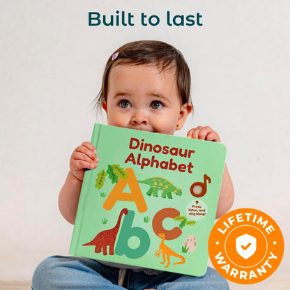 Cali's Books Dinosaur Alphabet Book for Toddlers 1-3 - Learn Dino ABC, Musical Books for Kids