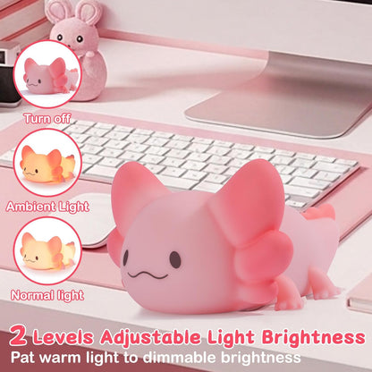 ZKLiLi Axolotl Night Light Kids Nightlight,Squishy Cute Lamp Dimmable Childrens Night Light Baby
