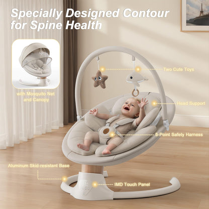 Baby Swings for Infants, FasonBaby Electric Baby Swing with Bluetooth Music