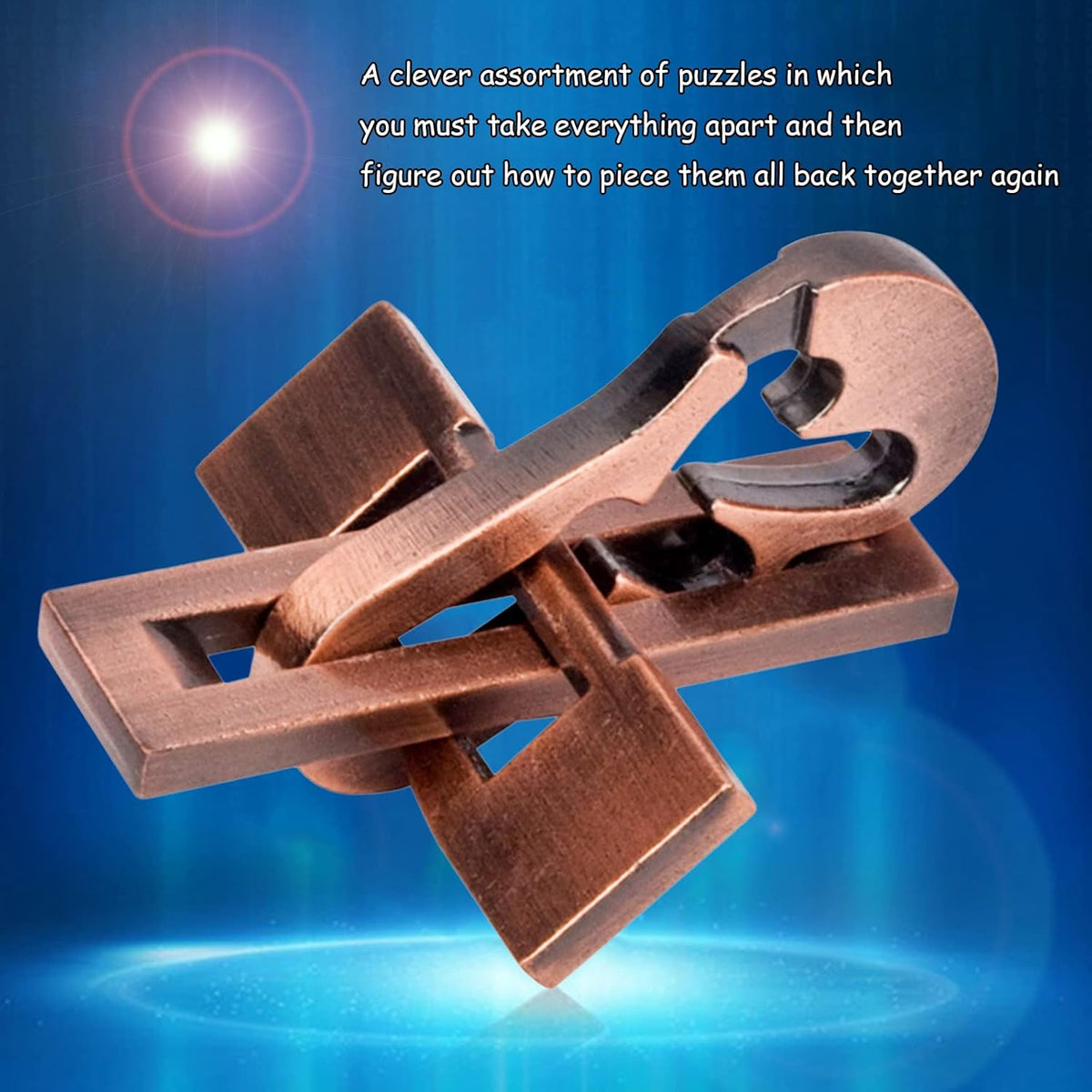 18 pcs IQ Test Puzzle Metal Wire Puzzles Mind Game Educational Toys High Difficulty Brain Teaser