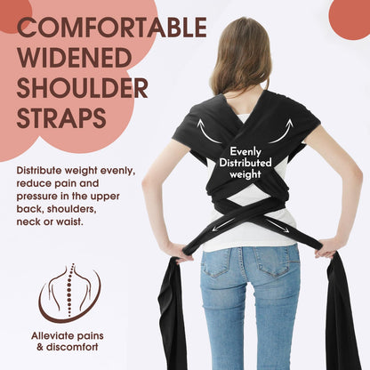 Acrabros Baby Wrap Carrier,Hands Free Baby Carrier Sling,Lightweight,Breathable,Softness,Perfect