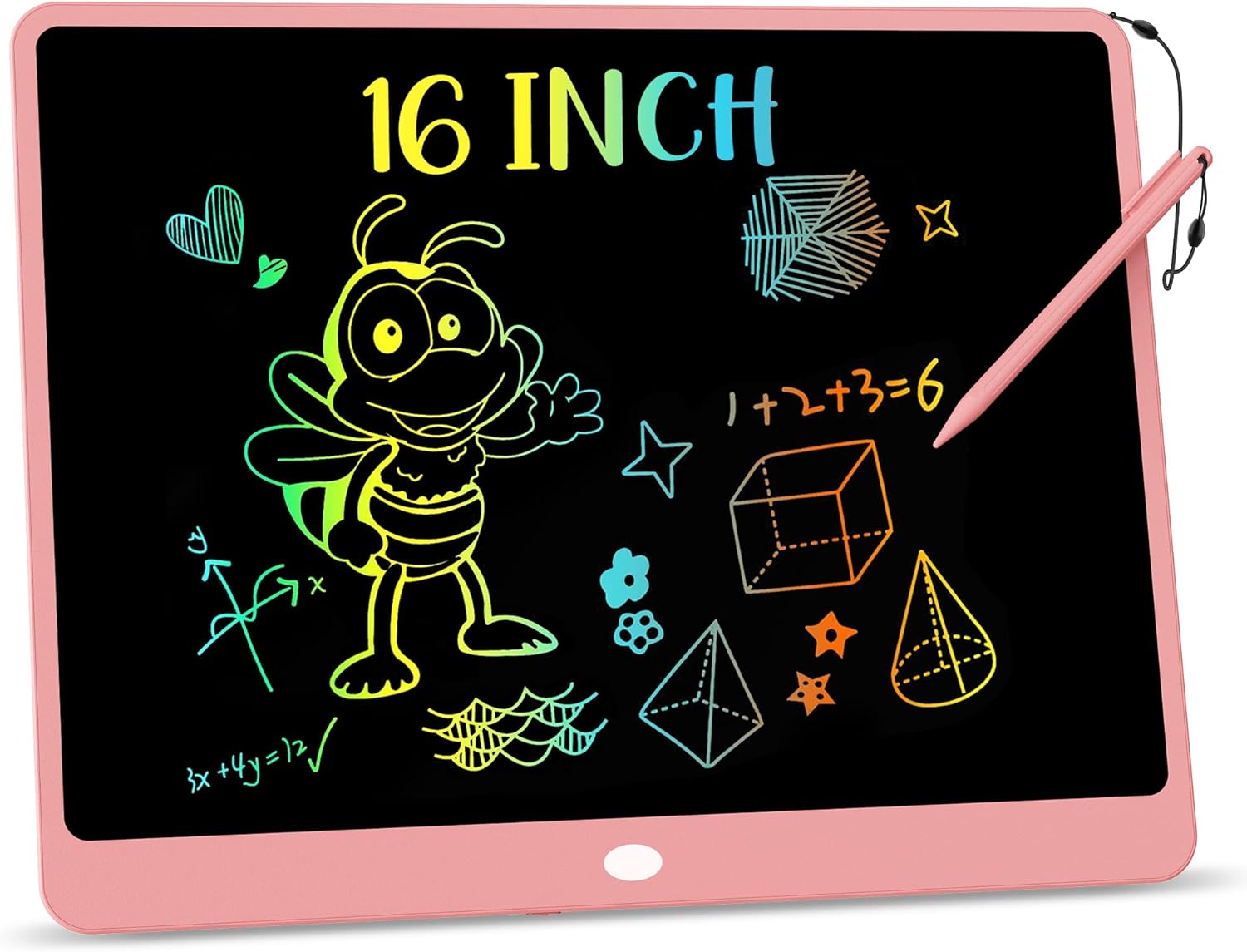 KOKODI LCD Writing Tablet, 16 Inch Colorful Toddler Doodle Board Drawing Tablet, Erasable Reusable