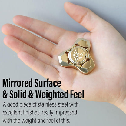 FREELOVE Metal Fidget Spinner, Stainless Steel Heavy, Long Spinning Toys, Cool Silent, Small Mini
