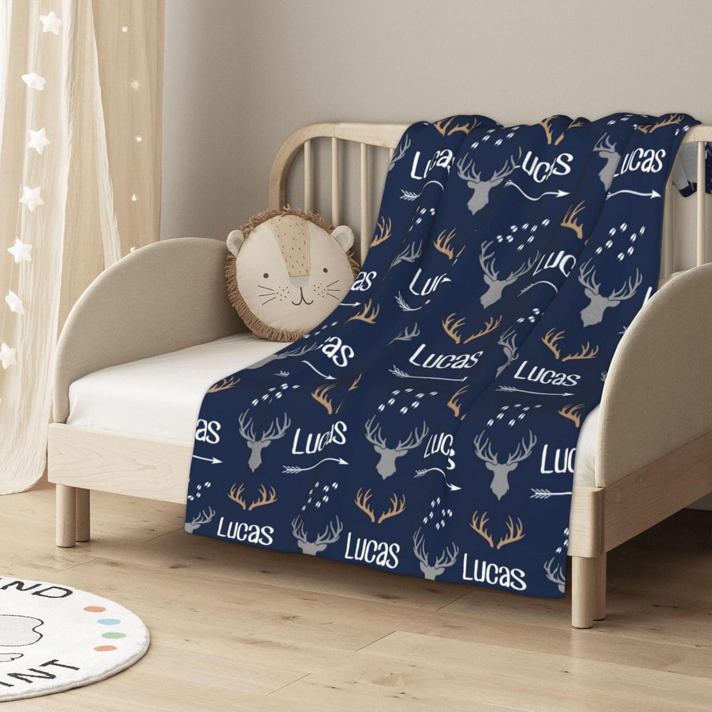 Personalized Baby Blanket with Name, Custom Baby Blanket for Boys or Girls, Soft Flannel Throw for